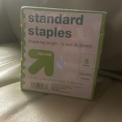 Up & Up Standard Staples 5 Boxes New Sealed Office Supplies Stapler Business