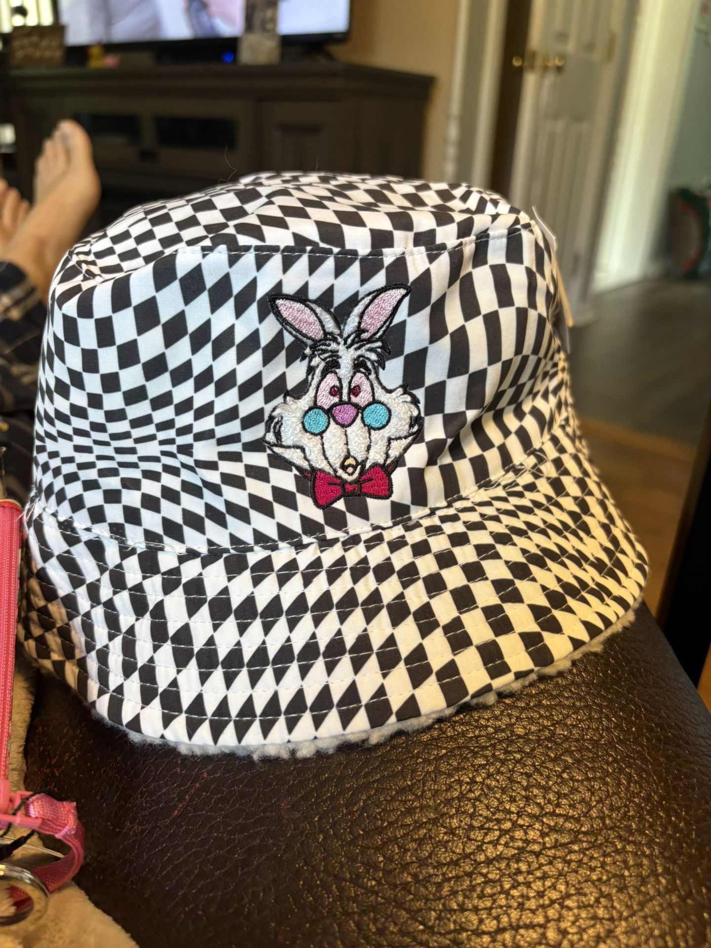 Alice In Wonderland Sherpa Lined Bucket Hat. NWT. Pu By