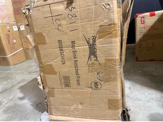 Regency 24”X24” Stainless Mop Sink, Notched Front, Open Box