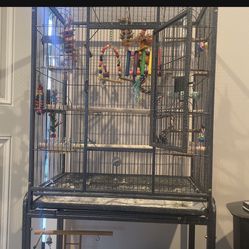 Cool Birdcage With Fun Accessories $65