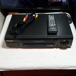 Panasonic Blue line VCR with Remote And Cable. Made In Japan. Works Fine. 