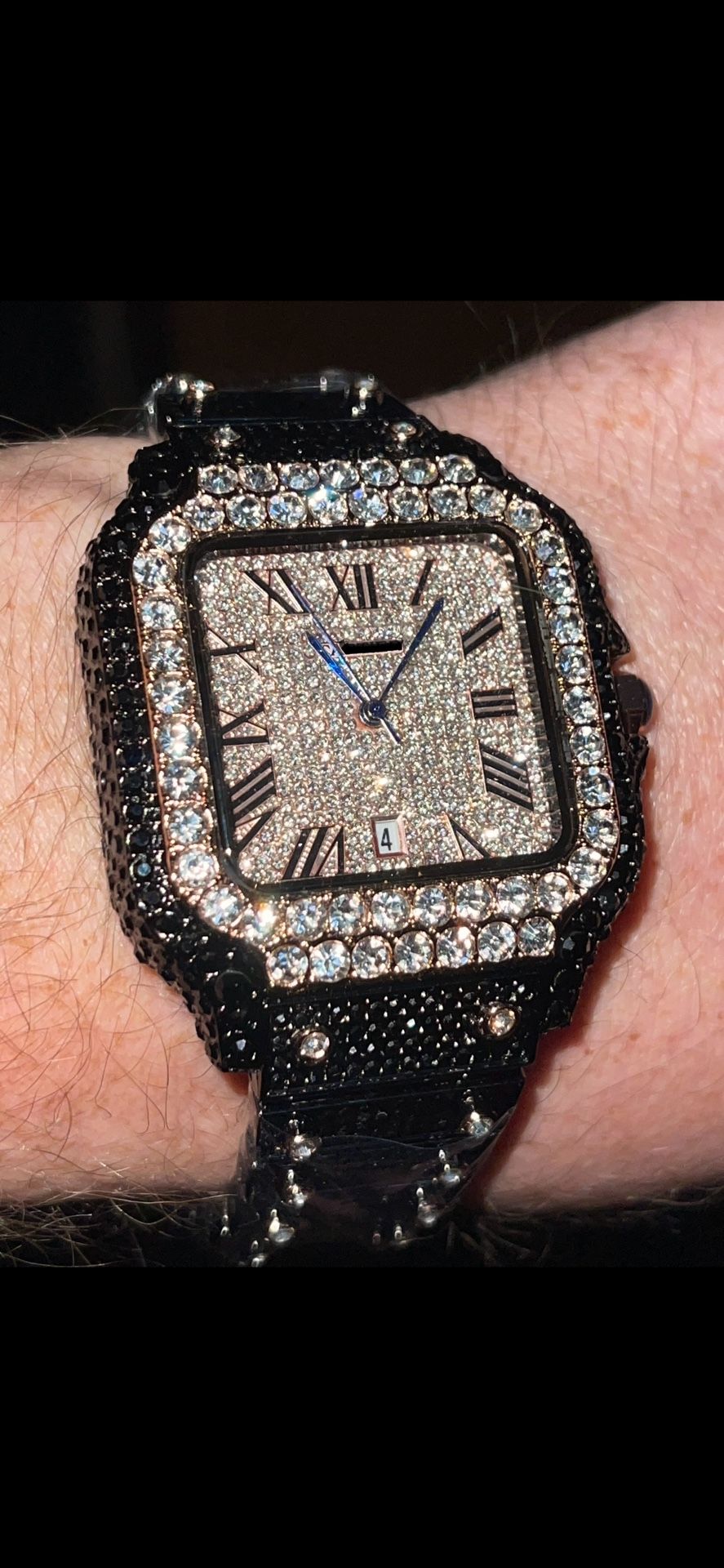 Men’s Black/Rose Gold Watch For Sale