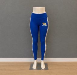Pitt Panthers WEAR by Erin Andrews Blue Leggings Size L NCAA Striped Side Logo Pants 2023