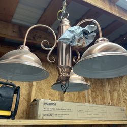 Beautiful Brushed Copper Look Chandelier 