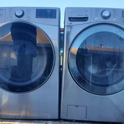 LG SET STAINLESS STEEL WASHER AND ELECTRIC DRYER DELIVERY SERVICE AVAILABLE WITH INSTALLATION FOR A FEE 