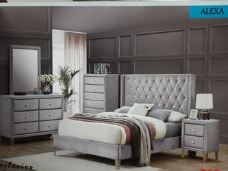 Brand new grey diamond bedroom set