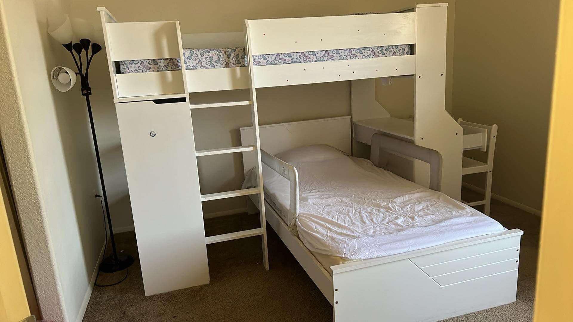 Bunk Bed With Desk And Storage