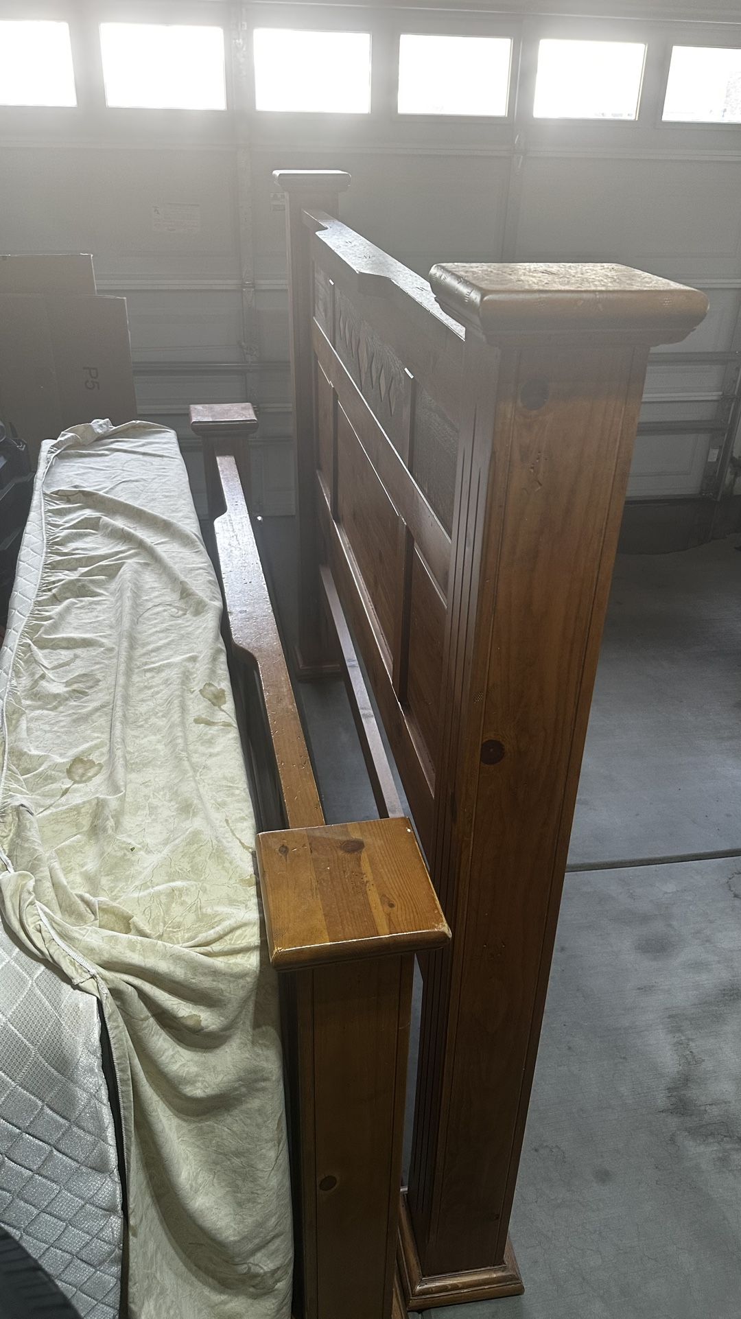 Rustic California King bed set 