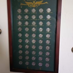 State quarters in all 50 states in a complet