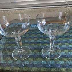 Set of 2 Glass champagne Coupes
