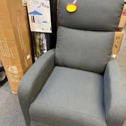 Push Recliner New Dark Gray Cloth 