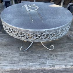 Silver cake stand