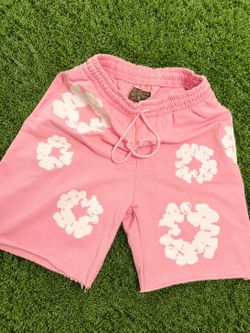 Denim Tears Cotton Wreath Sweat Shorts Pink