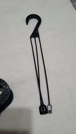 Black hook for hanging plants