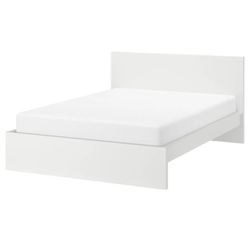 Bed frame, white, Queen
