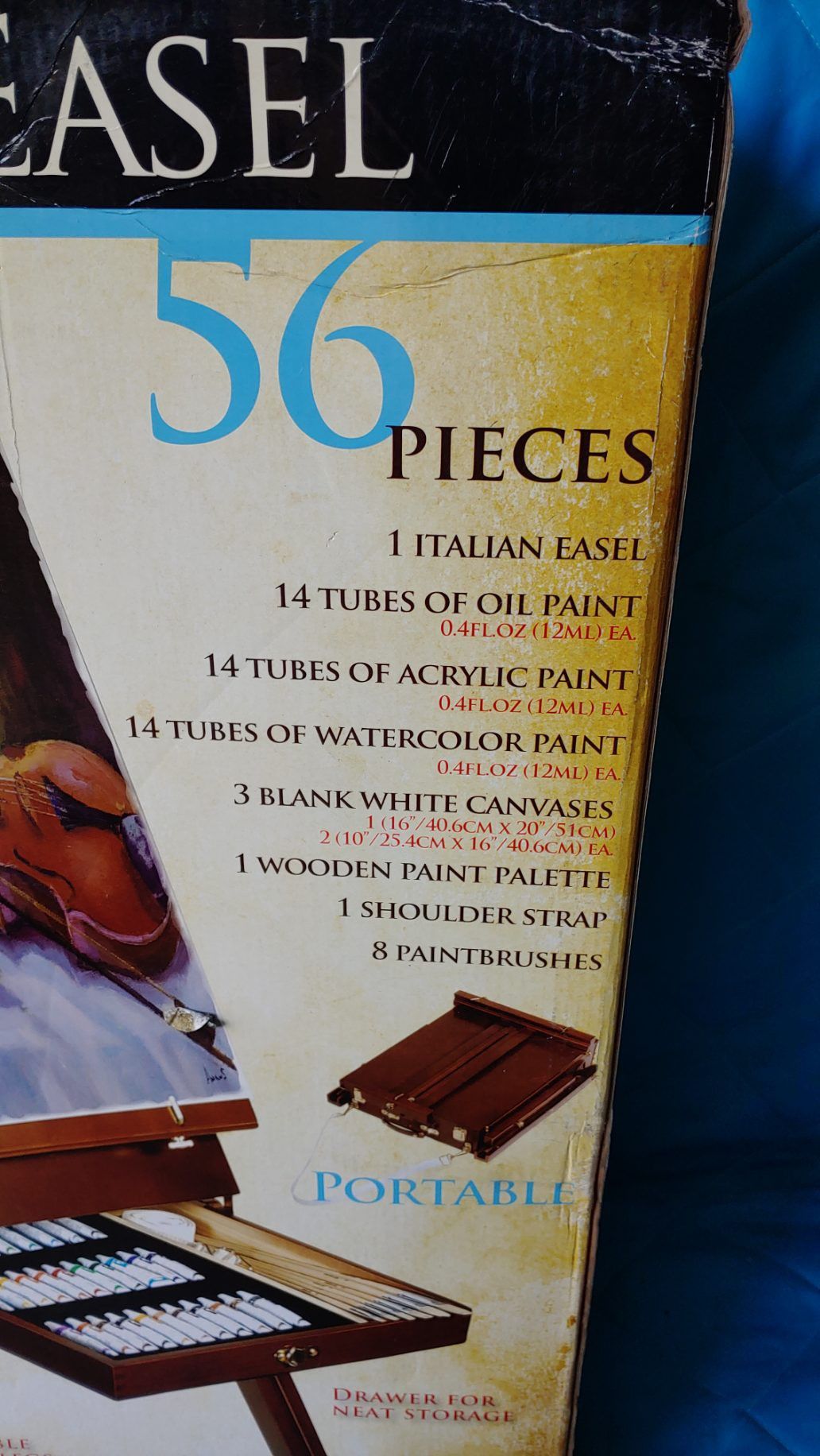 BATTAT ITALIAN EASEL 56 PIECE PAINT artist art KIT for Sale in Orange, CA -  OfferUp