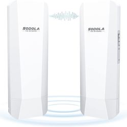 New 2 Pack 900 Mbps Wireless Bridge, 5.8 G Outdoor 3 To 5 Km Long Range