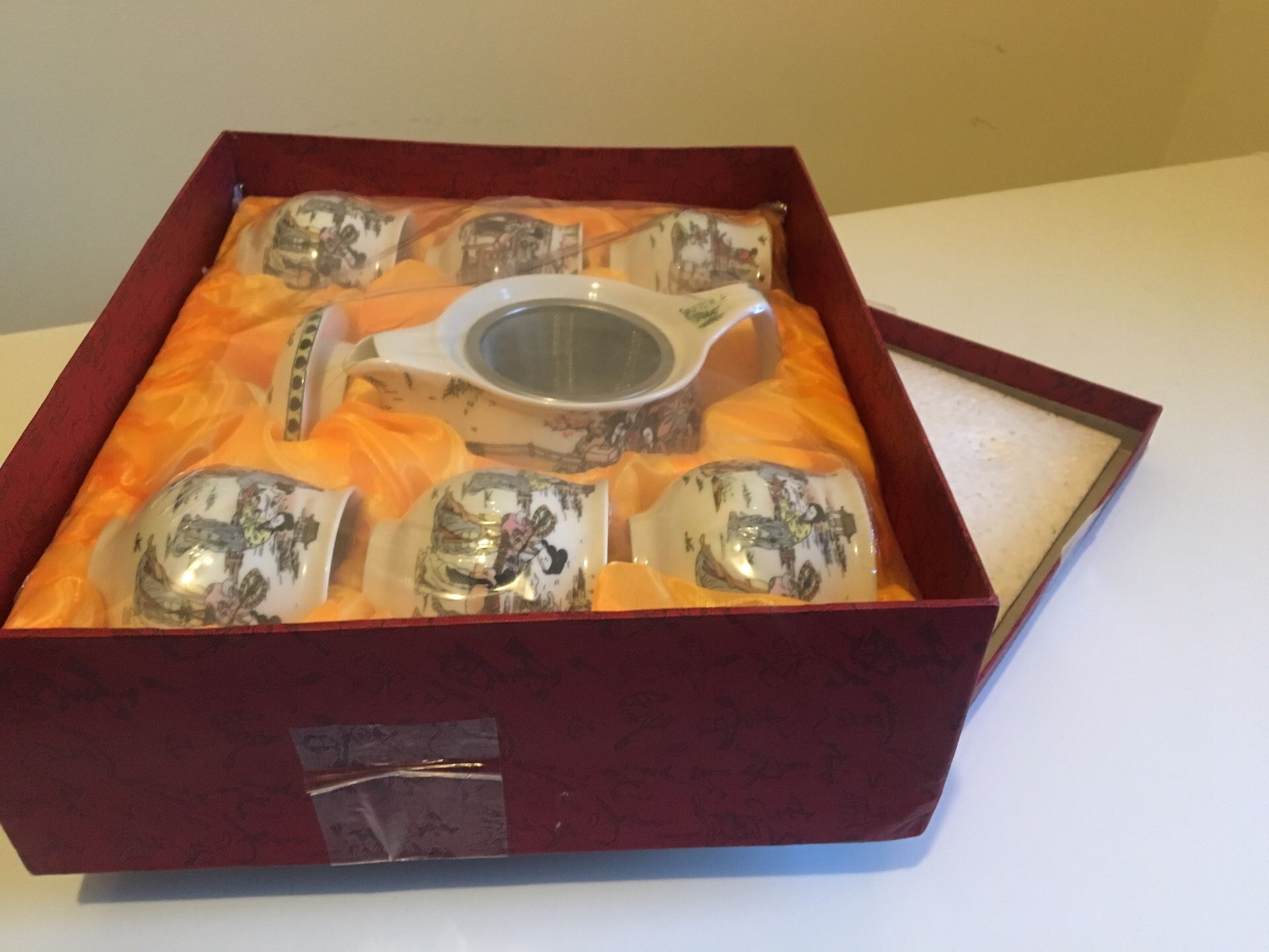 Tea set import from china 6 cups one kettle