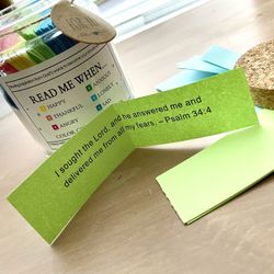 “Read Me When” Jar - Inspirational Notes & Prayers