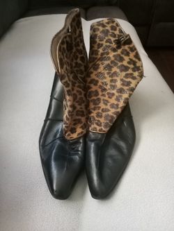 PERE' NUCI  LEATHER  LOW   BOOTS 