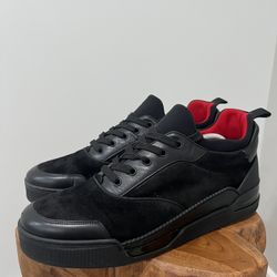 Size 12.5 Us Christian Louboutin AURELIEN CALF Leather Suede Croc Red Bottoms