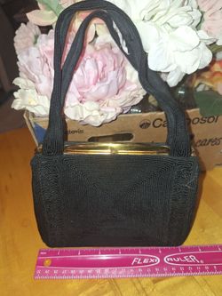 Vintage Black Corde Handbag clutch