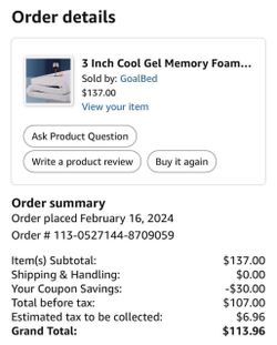 3 Inch Cool Gel Memory Foam Mattress Topper