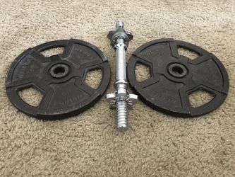 Weider Adjustable Dumbbell + 2 10lbs Plates