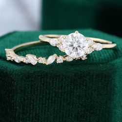 Moissanite Engagement Ring 