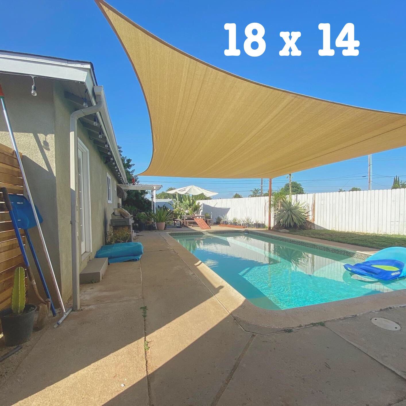 Brand New Pool Shade Sunshade Canopy 18x14 Feet