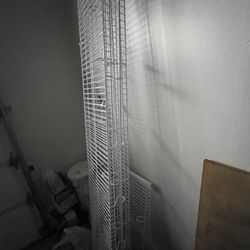 Wire white shelves for closet