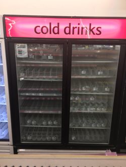 True slide 2 door drink cooler