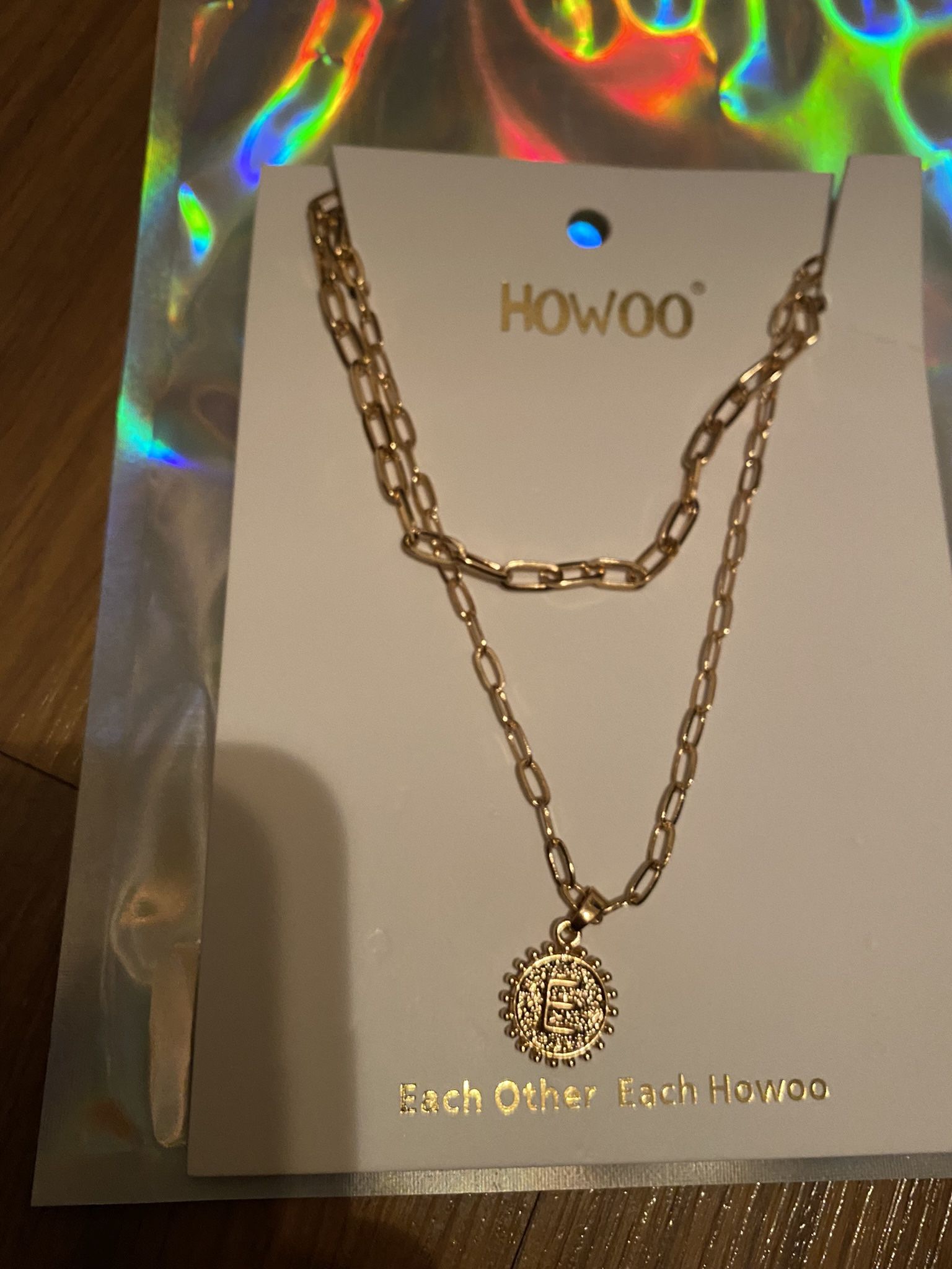 Brand new initial E necklaces