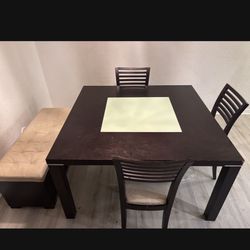 Dinner Table With Bench