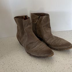 Cowboy Boots Nine West Suede Beige Size10 Women