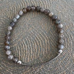 Vintage labradorite bracelet 925 sterling silver size 7.25 Approx 3” in diameter  Written merry Christmas  In great condition 