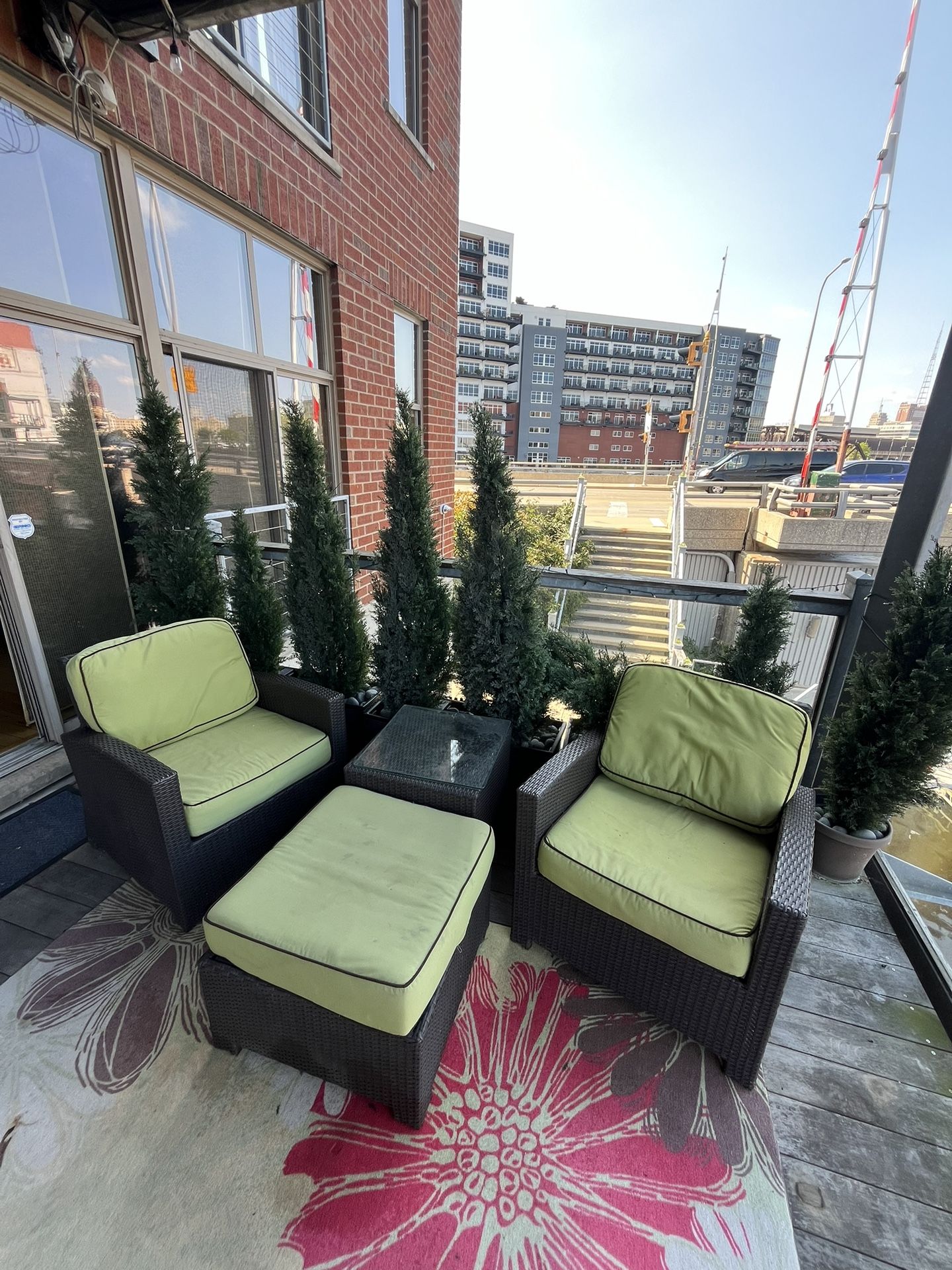 Malmo 4 Piece Outdoor Patio Sectional Couch Set
