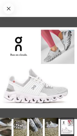 On Running Cloudswift running shoes in Glacier/White (7.5)