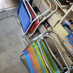 4 BEACH - PARK - PICNIC CHAIRS - Low Seating Chairs - Used