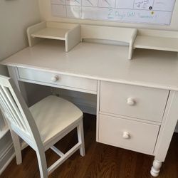 Kids Pottery Barn Desk, Hutch & Chair
