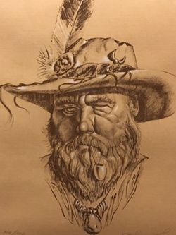 Buffalo Skinner Lithograph