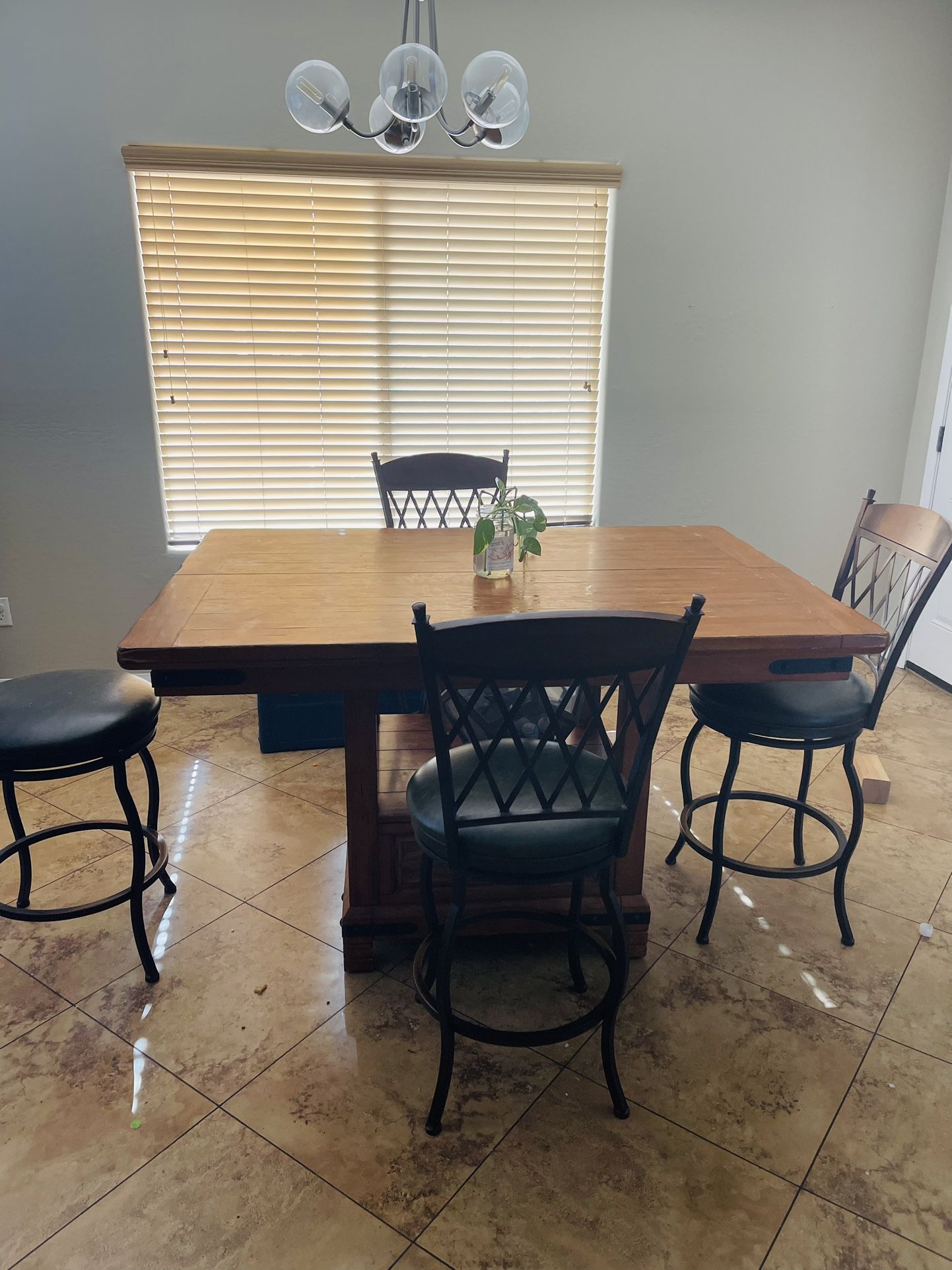 Solid Wood Bistro Height Dining Table