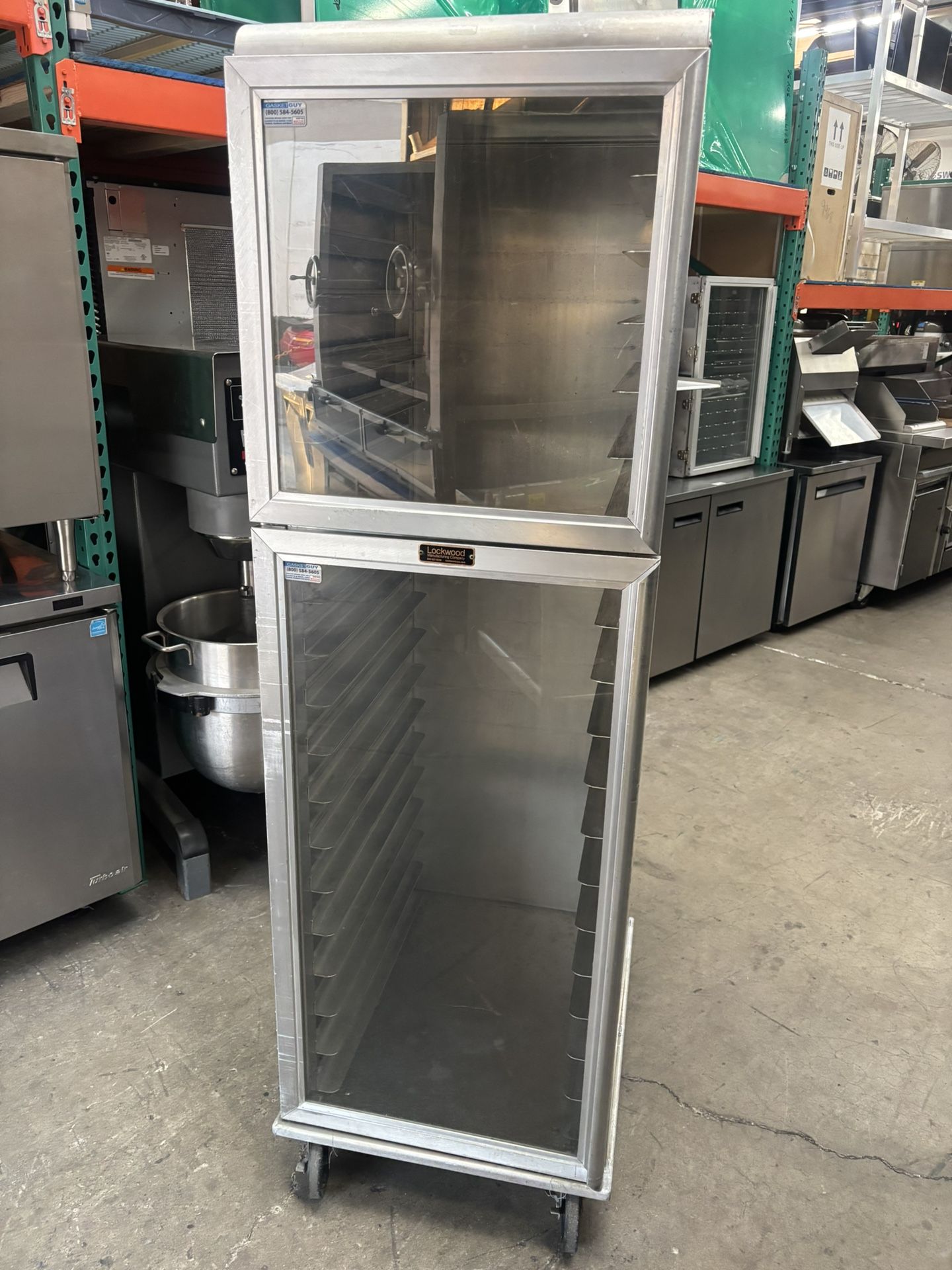 26x18 Full Size Sheet Pan Tray Enclosed Food Holding Cabinet Non-Heated On Wheels Lockwood NSF USA Transport