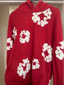 Red denim tears hoodie