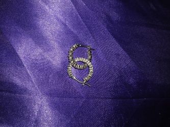 Silver And Diamond Hoop Earrings 