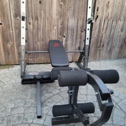 bench press  squat rack n weights 💪