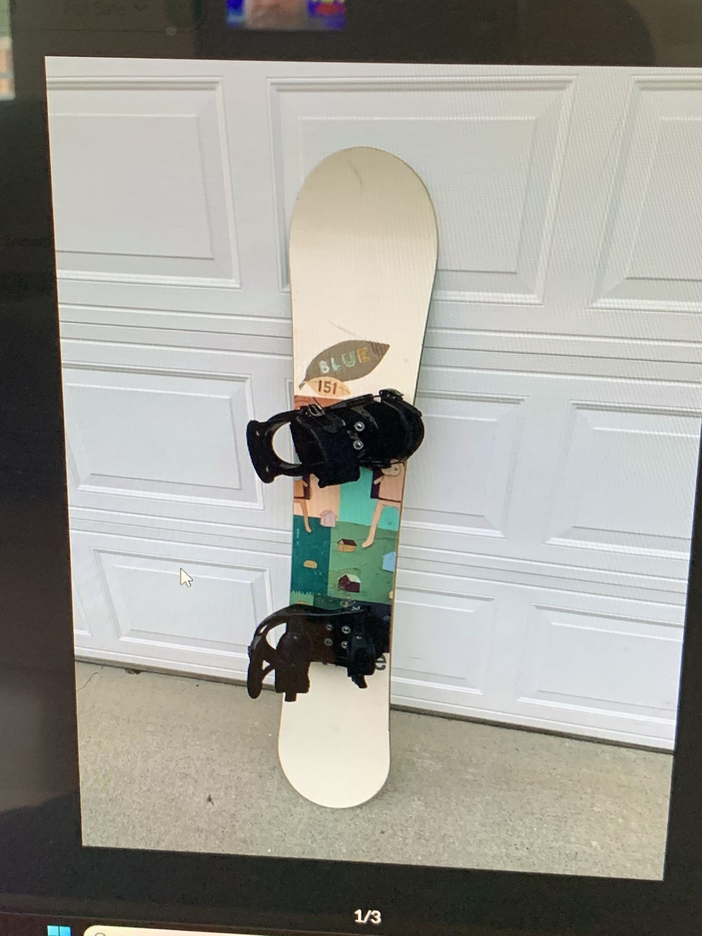 ROME Snowboard BLUE 151 cm Women’s with Burton FS bindings medium