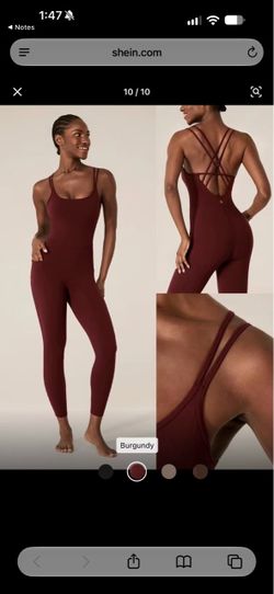 Glowmode burgundy crossover straps jumpsuit