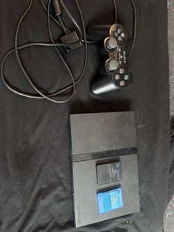 Ps2 With 2 Guitars And Games