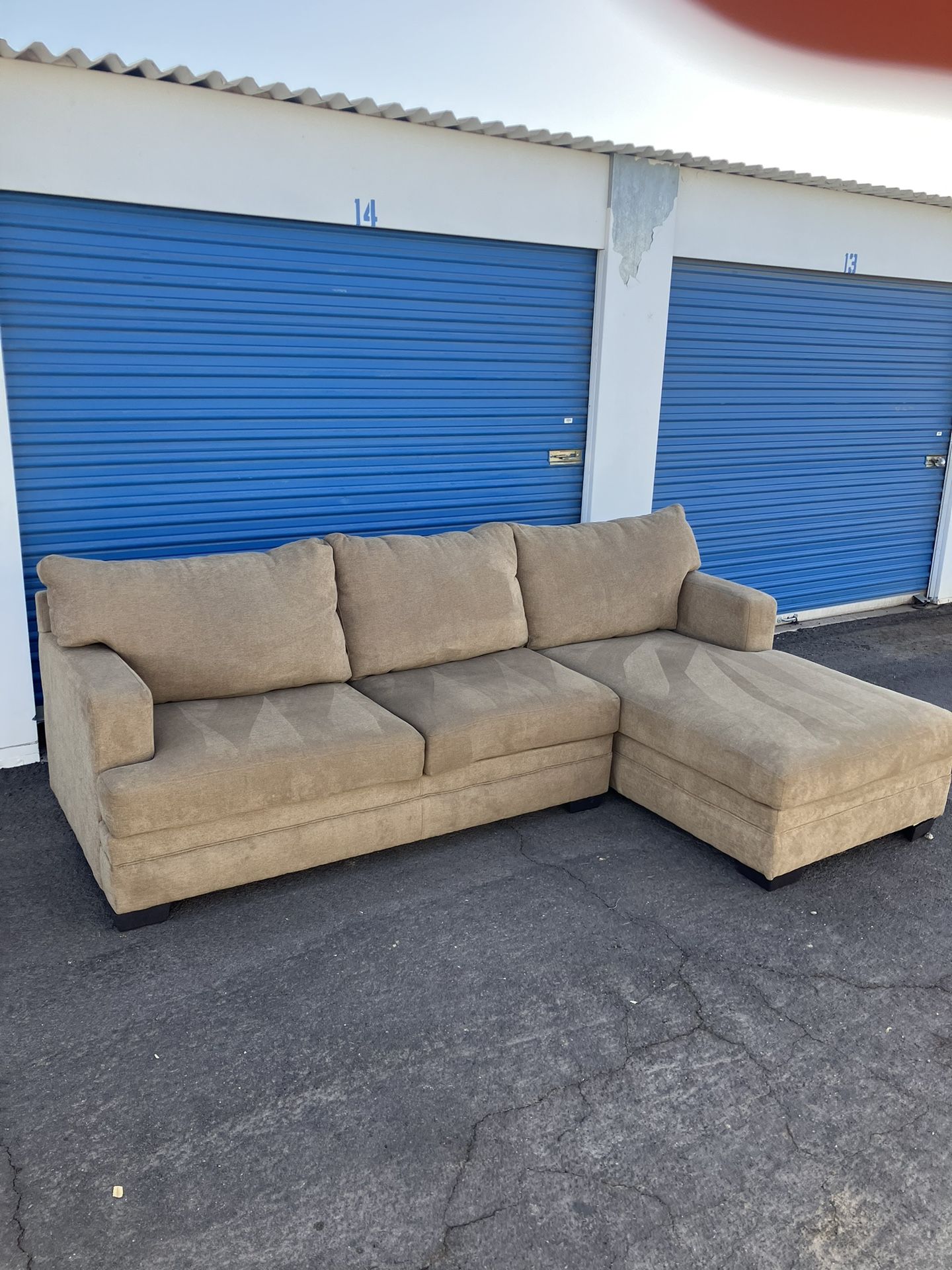 Free Delivery ~ Tan Sectional Couch 